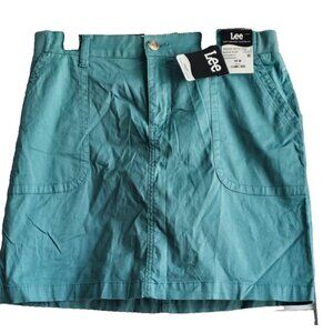 NWT Lee Womens Midrise Skort Size 10 Regular Fit – Water Scape Teal, Casual